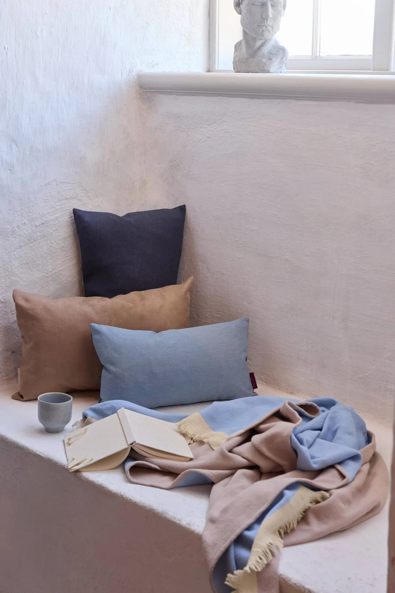 Duet torkkupeitto, Beige-Blue (beige-sininen), 130x175 cm Mette Ditmer