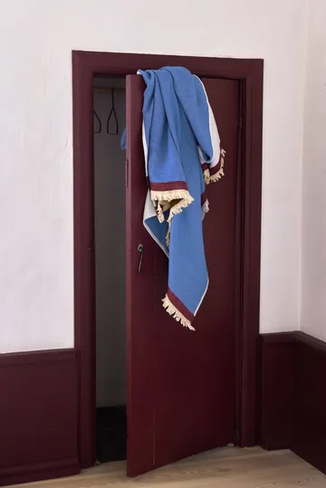 Duet torkkupeitto - Blue-Beige (sininen-beige), 130x175 cm - Mette Ditmer