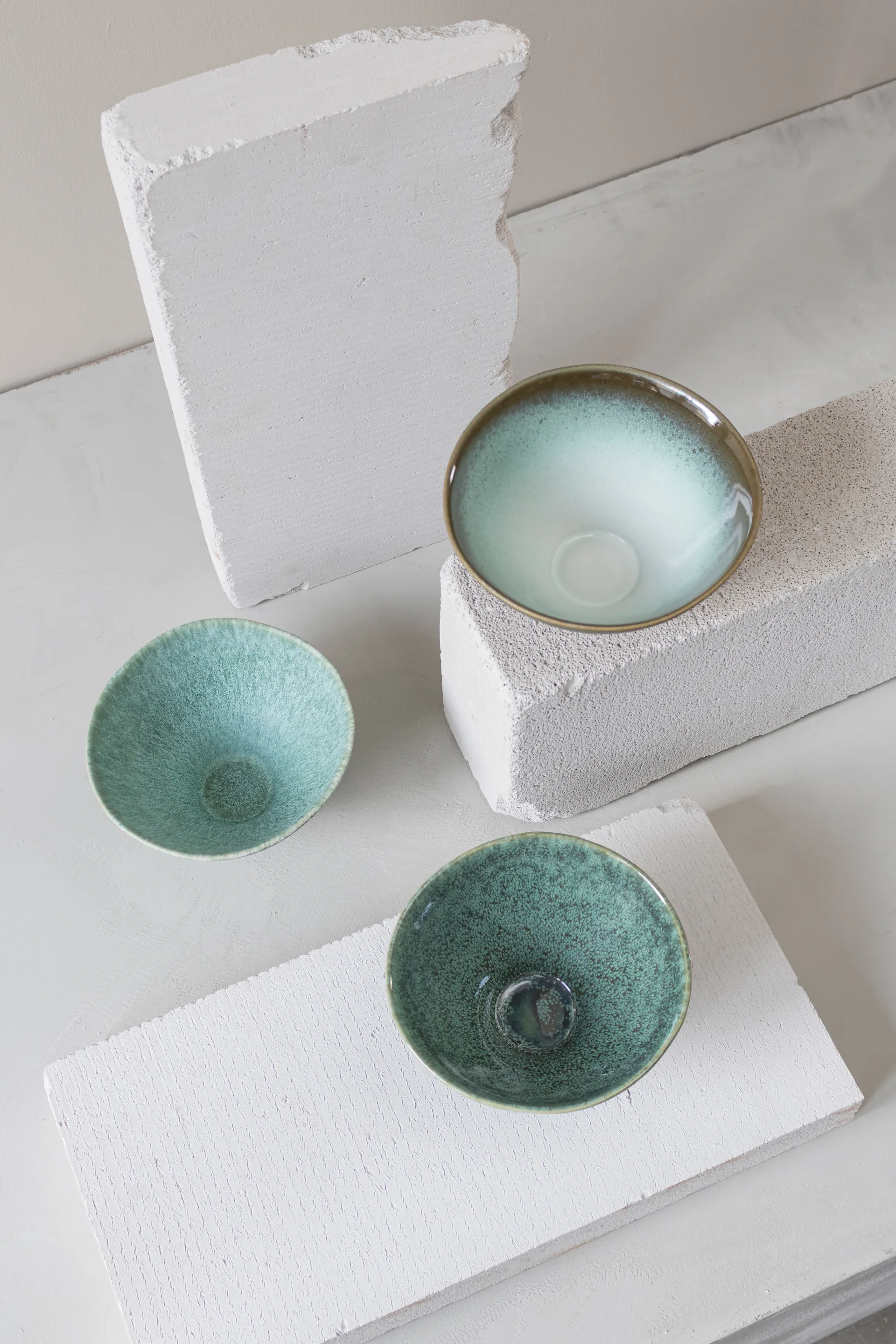 Elements kulho medium Ø15,5 cm 3 kappaletta, Vihreä Mette Ditmer