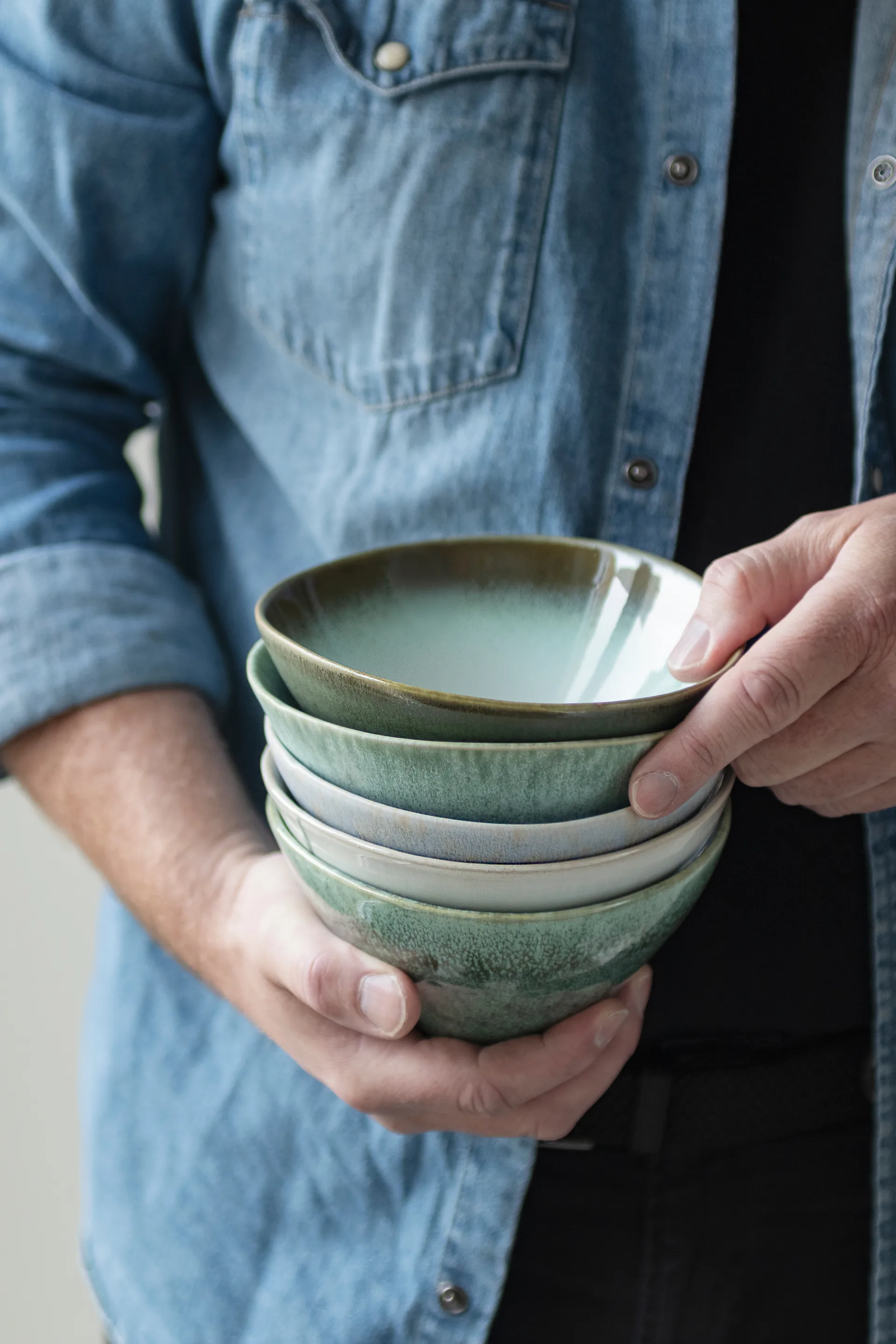 Elements kulho medium Ø15,5 cm 3 kappaletta, Vihreä Mette Ditmer