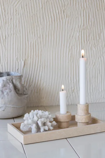 Marble koristetarjotin 16 x 31 cm - Hiekka - Mette Ditmer