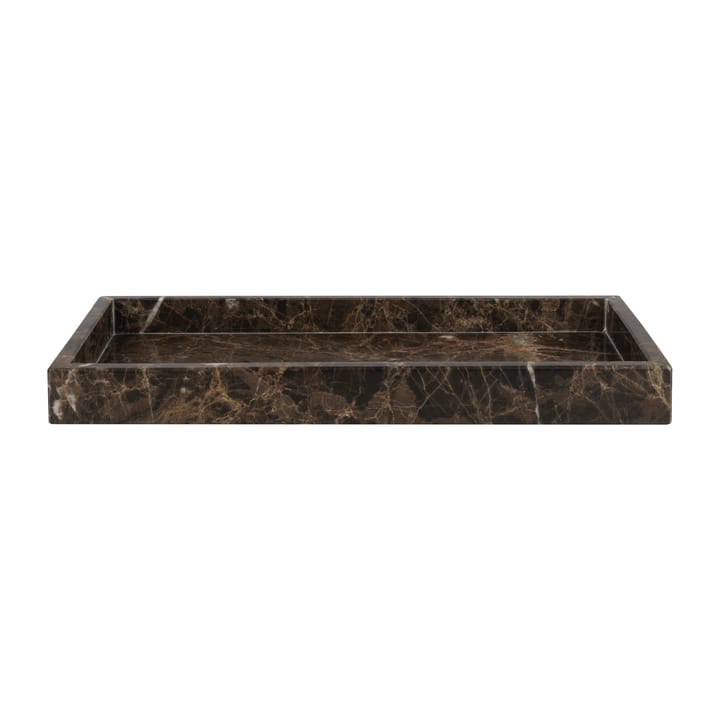 Marble koristetarjotin 16 x 31 cm - Ruskea - Mette Ditmer