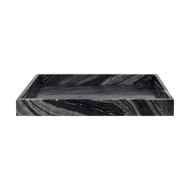 Marble koristetarjotin large 30x40 cm, Black-grey Mette Ditmer