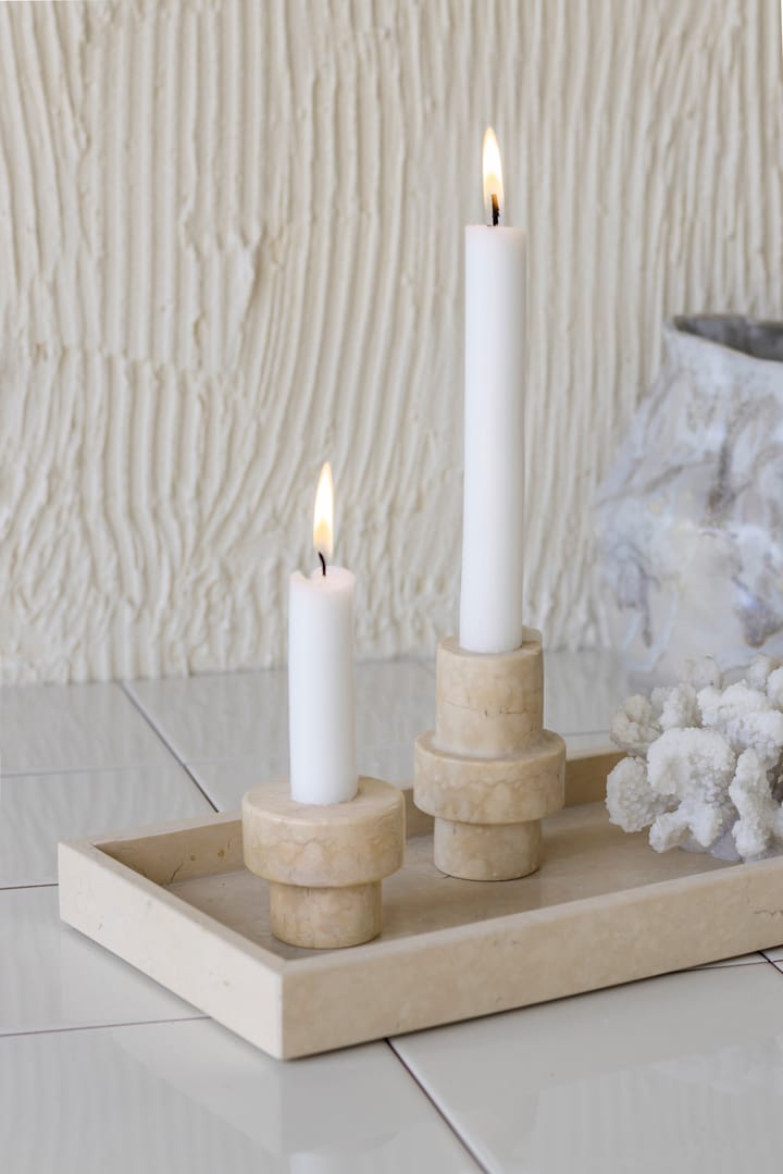 Marble kynttilänjalka 5 cm, Hiekka Mette Ditmer