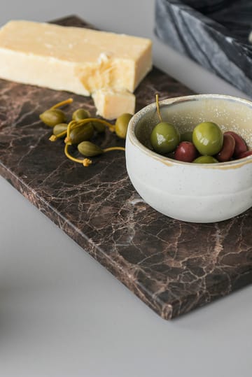 Marble tarjotin large 18x38 cm - Brown - Mette Ditmer