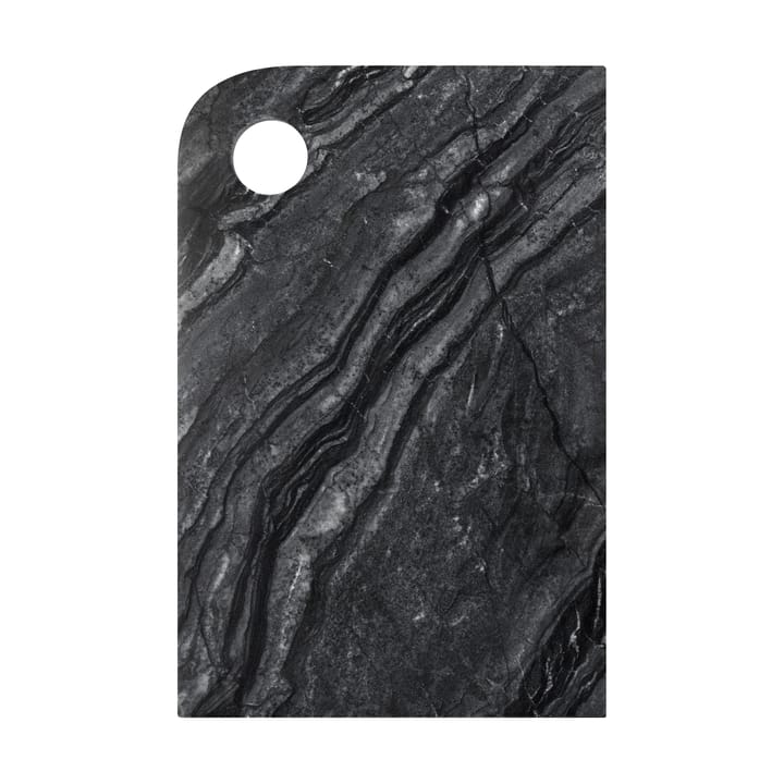 Marble tarjotin medium 20x30 cm - Black-grey - Mette Ditmer