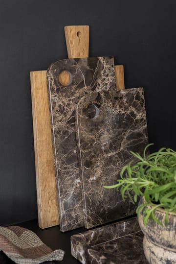 Marble tarjotin medium 20x30 cm - Brown - Mette Ditmer