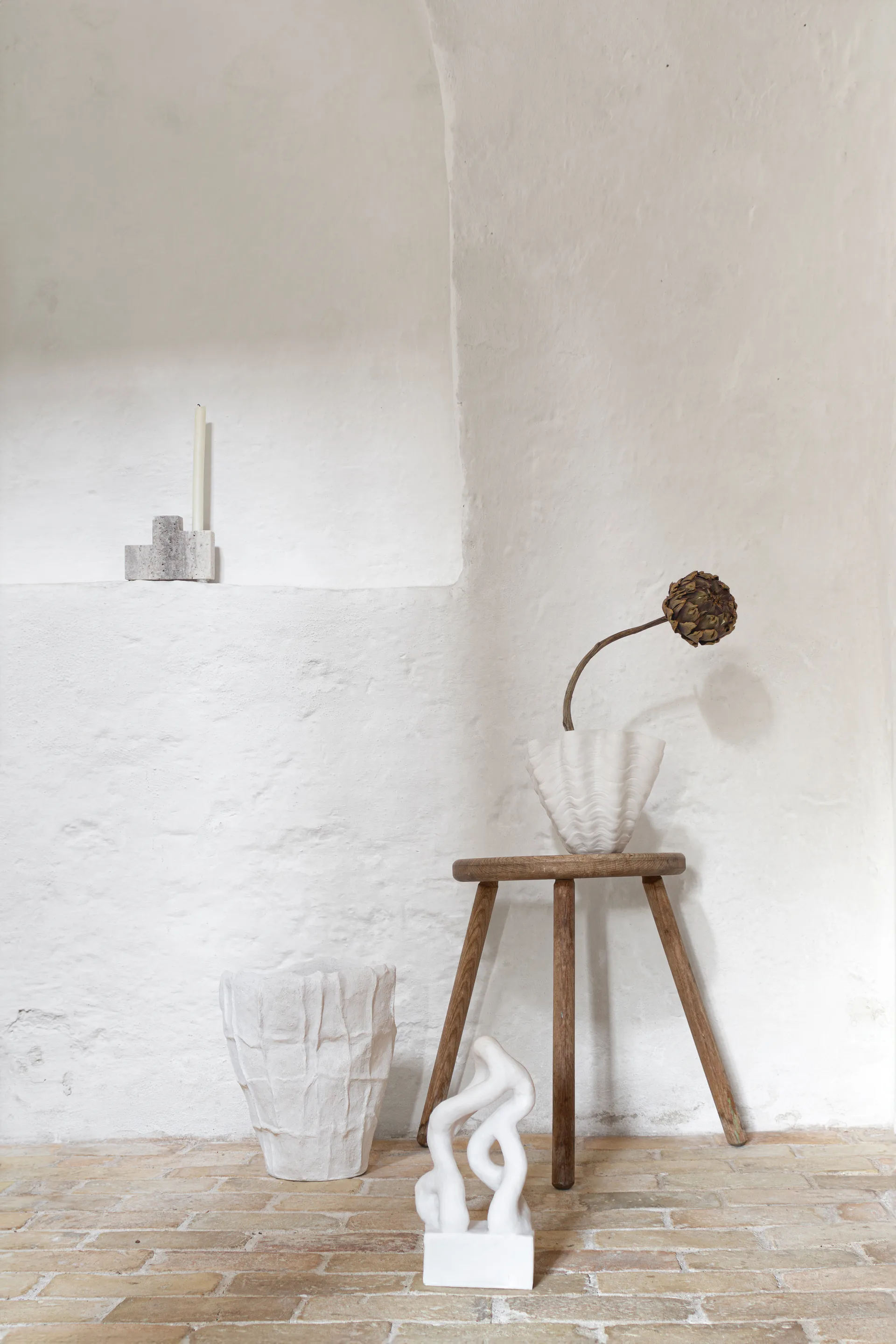 Shell-maljakko, Pieni, 22 cm, white Mette Ditmer