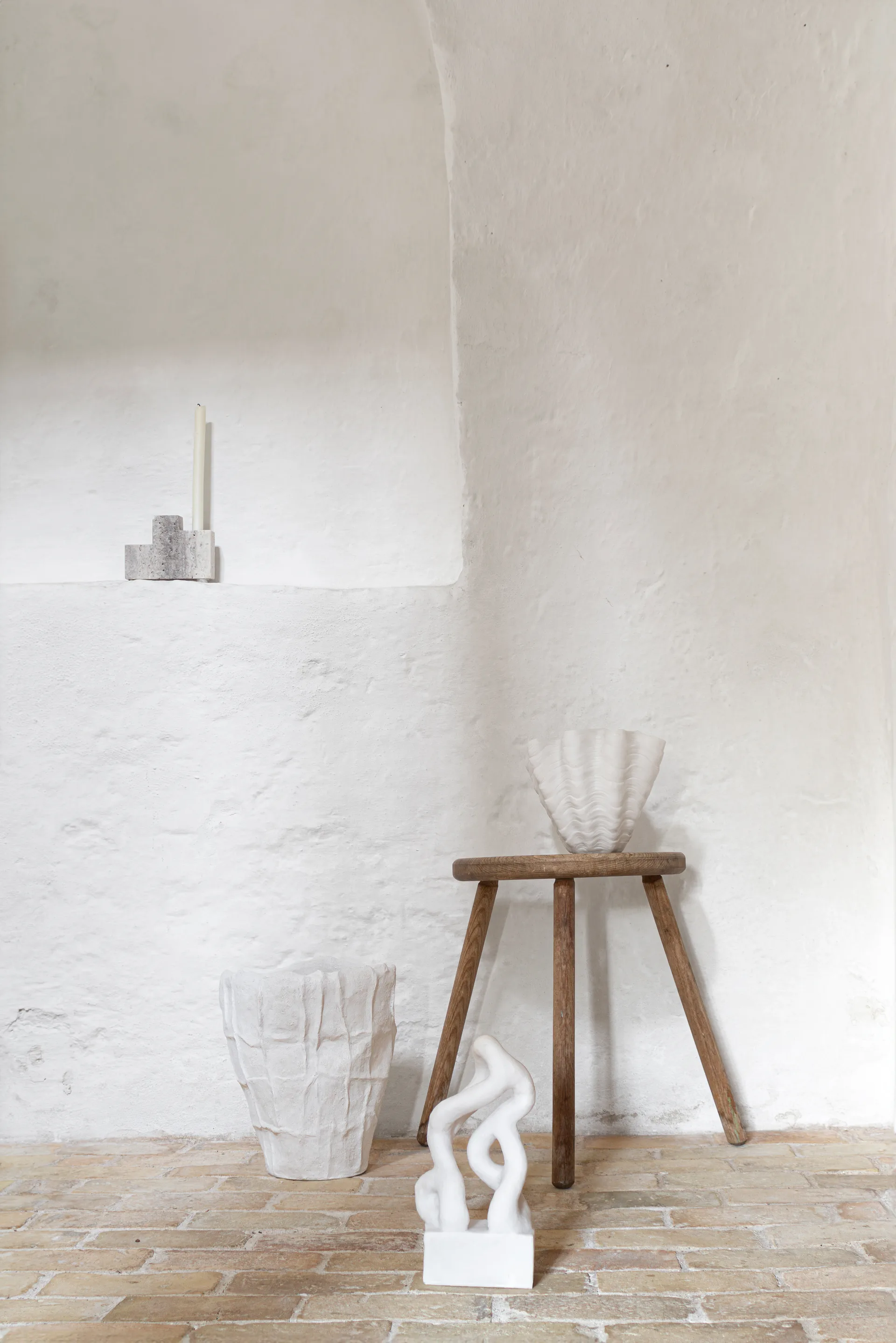 Shell-maljakko, Pieni, 22 cm, white Mette Ditmer