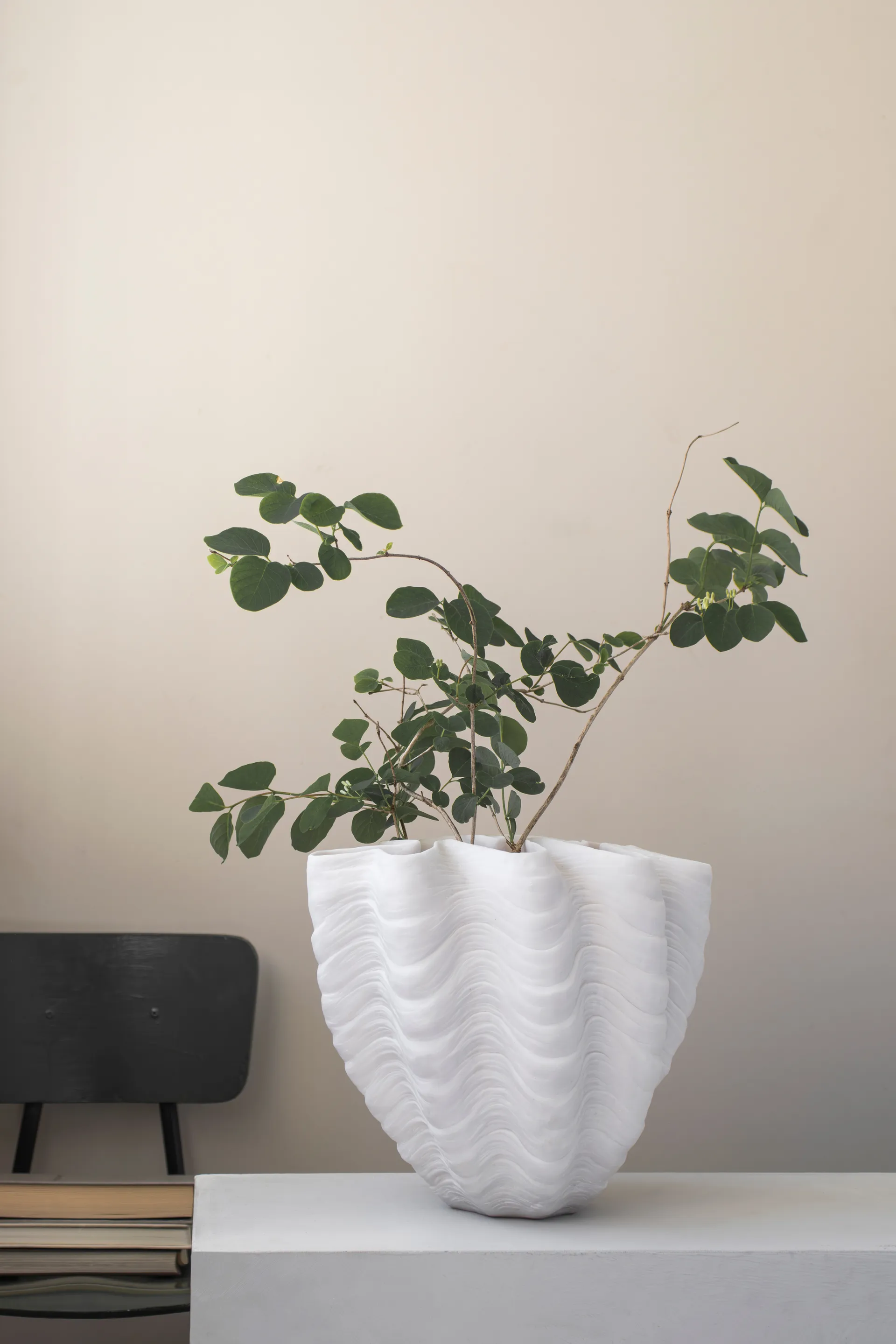 Shell-maljakko, Suuri, 30 cm, white Mette Ditmer