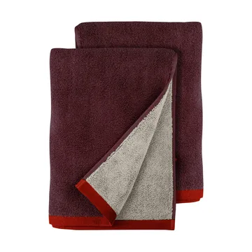 Soft käsipyyhe 40x55 cm 2-pack - Red-Grey (punainen-harmaa), 40x55 cm - Mette Ditmer