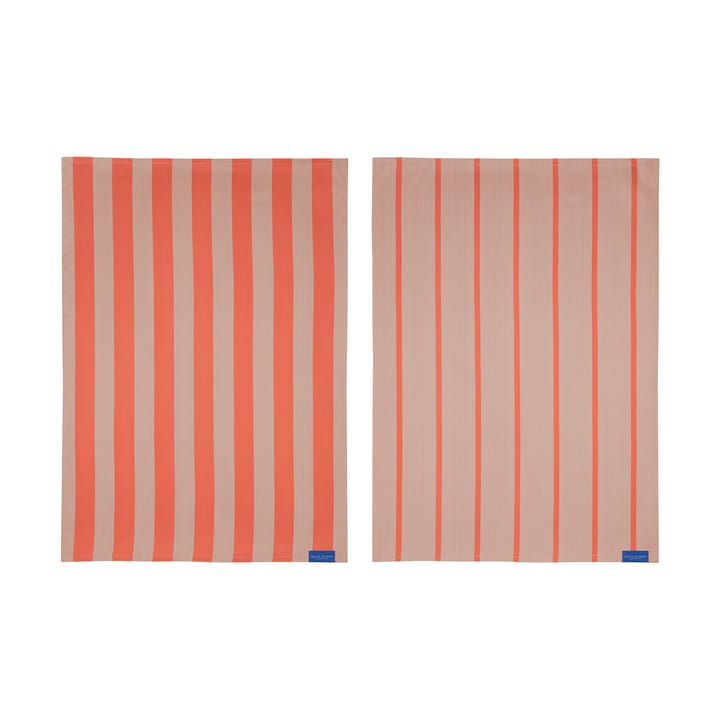 Stripes keittiöpyyhe 50x70 cm 2 kpl, Latte Mette Ditmer