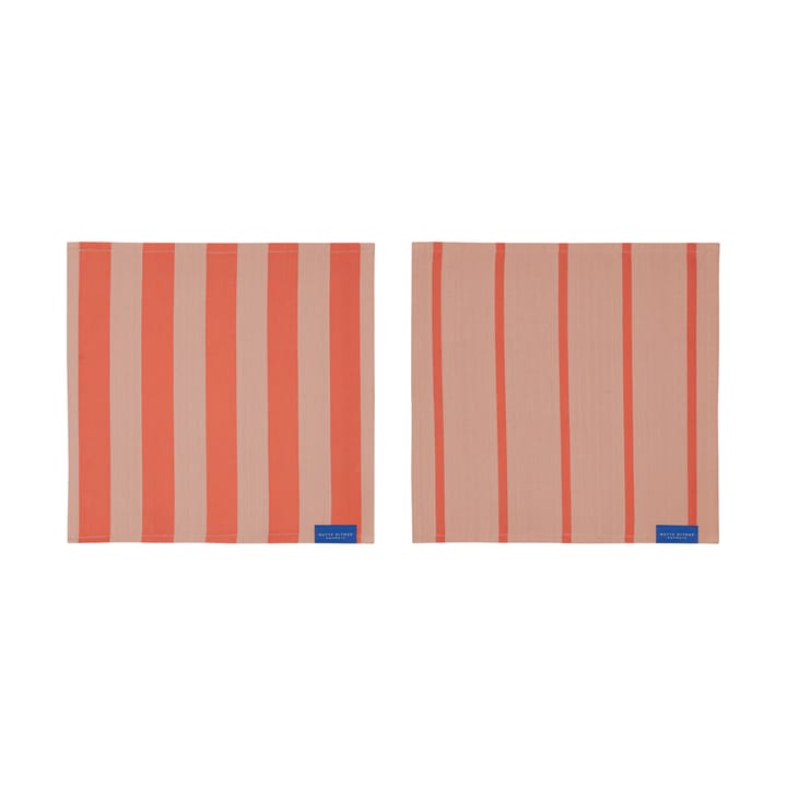 Stripes tiskirätti 33x33 cm 2 kpl, Latte Mette Ditmer