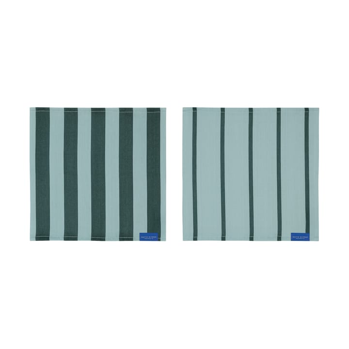 Stripes tiskirätti 33x33 cm 2 kpl - Mint - Mette Ditmer
