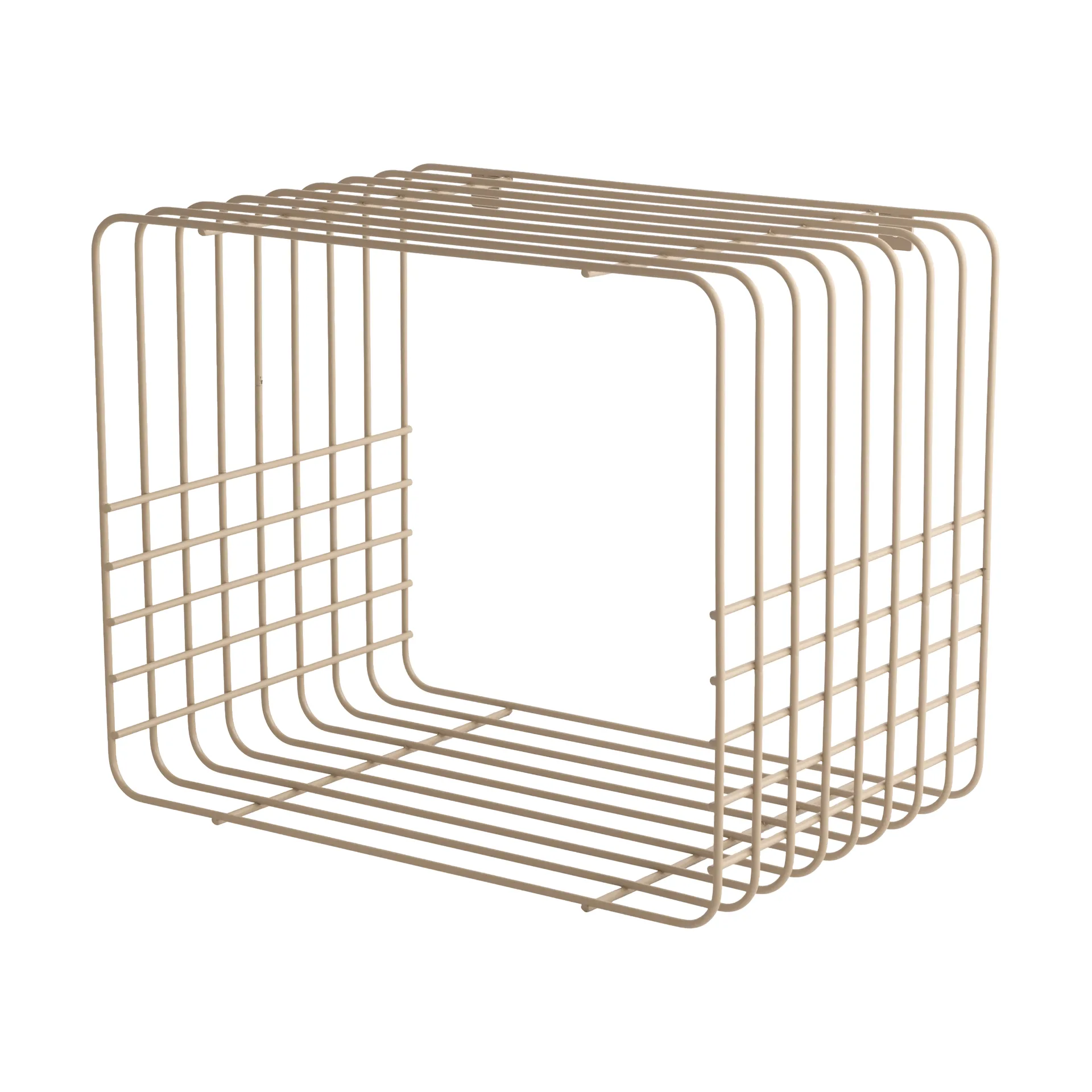 Wire-hylly, Lyhyt, beige, 26x38x30,5 cm Mette Ditmer