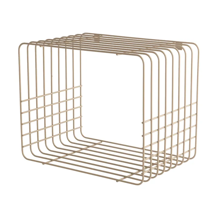 Wire-hylly - Lyhyt, beige, 26x38x30,5 cm - Mette Ditmer