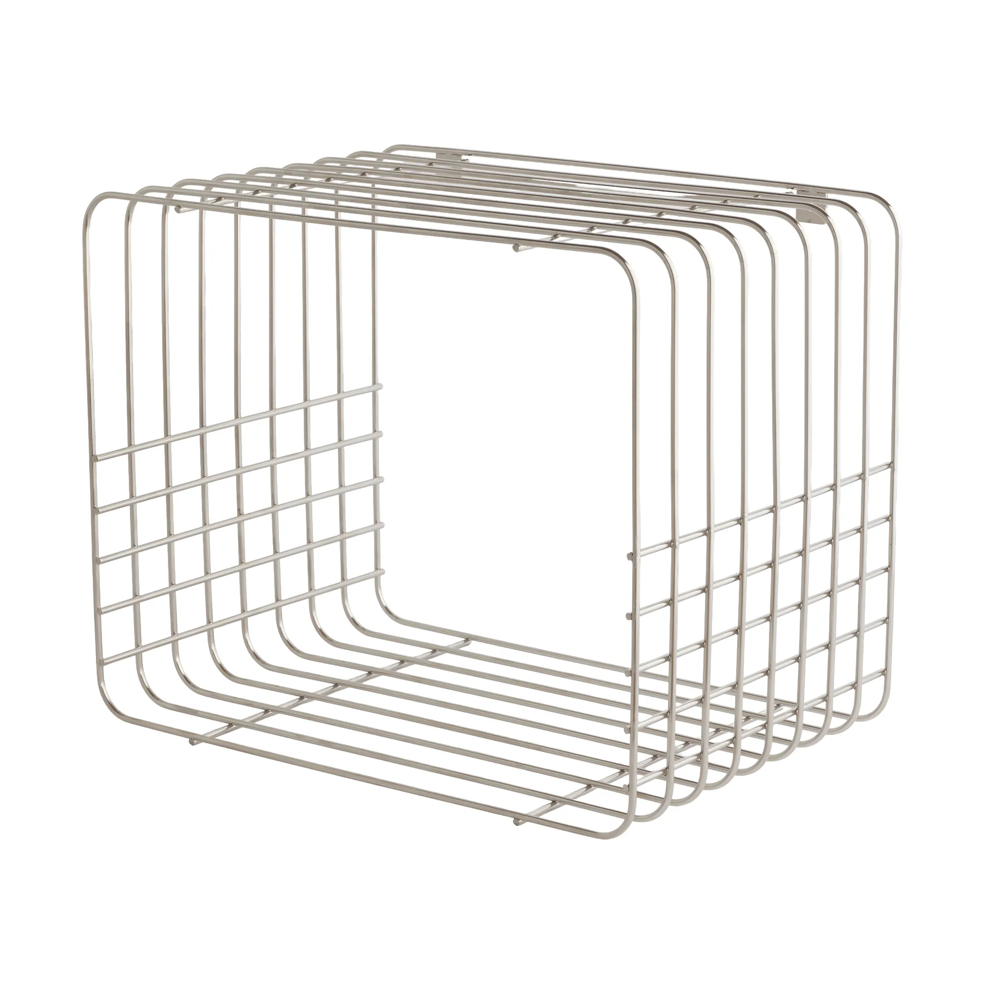 Wire-hylly, Lyhyt, kromi, 26x38x30,5 cm Mette Ditmer