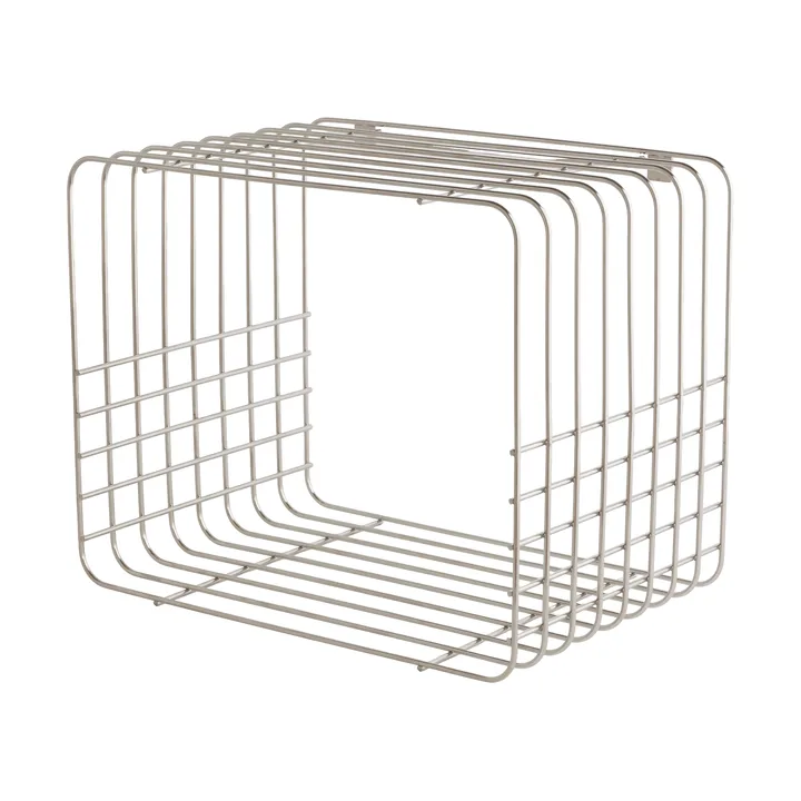 Wire-hylly - Lyhyt, kromi, 26x38x30,5 cm - Mette Ditmer