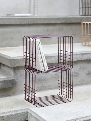 Wire-hylly - Short, punainen, 26x38x30,5 cm - Mette Ditmer