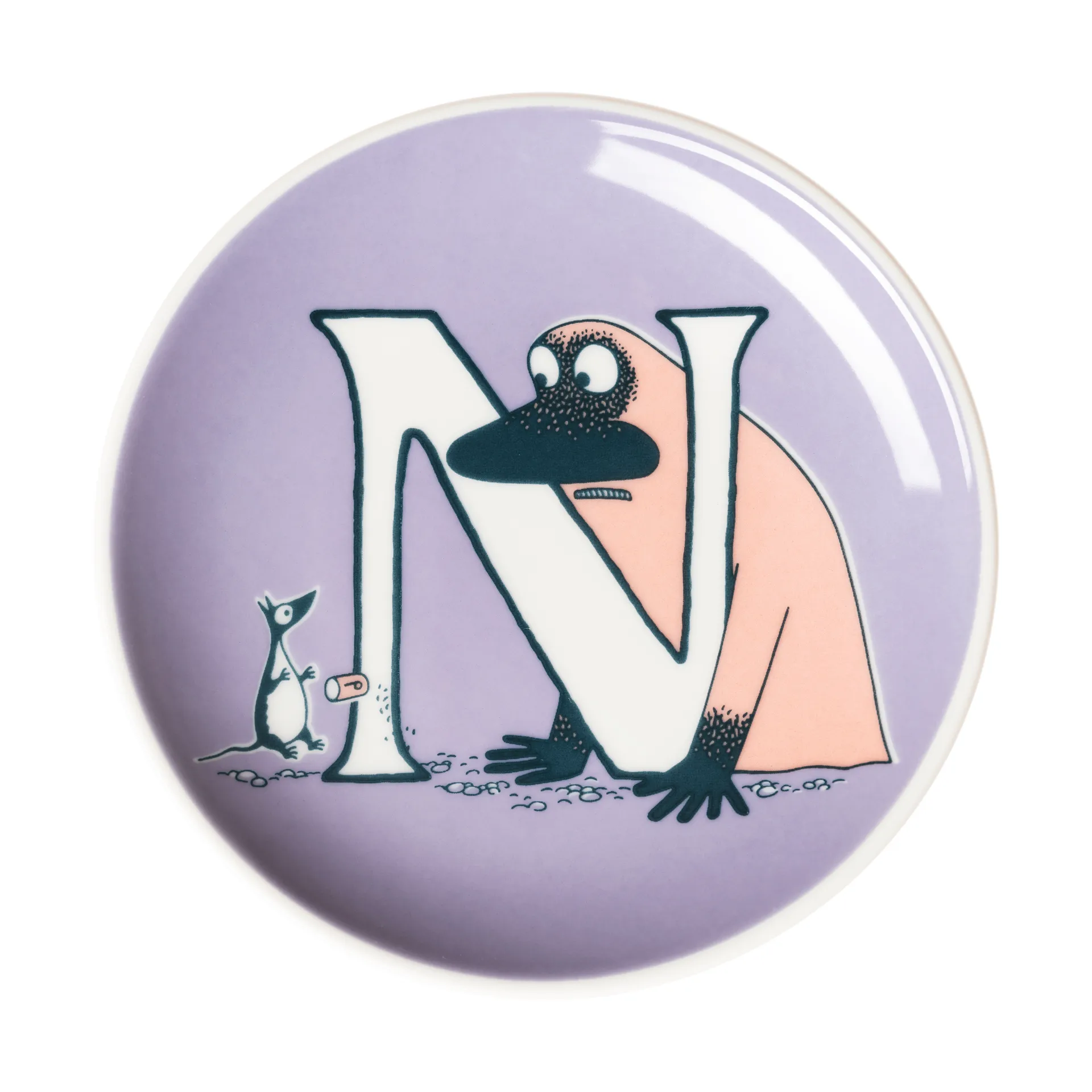 Moomin Arabia ABC Muumi minilautanen N, 10,5 cm