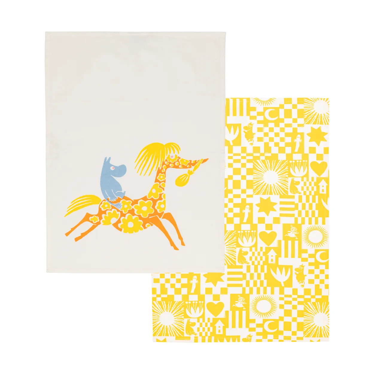 Moomin Arabia Juhla Muumi keittiöpyyhe 50x70 cm 2 osaa Keltainen