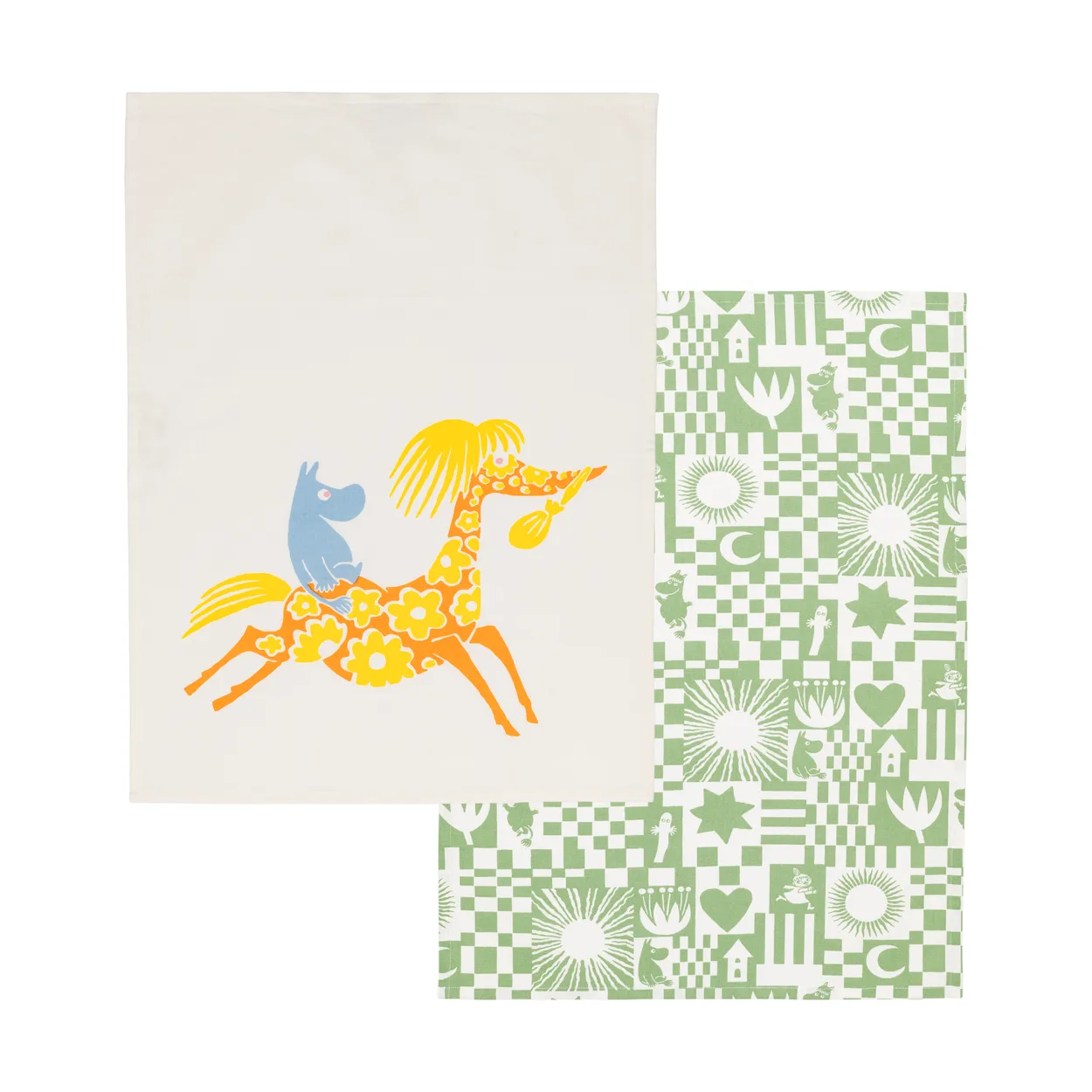 Moomin Arabia Juhla Muumi keittiöpyyhe 50x70 cm 2 osaa Vihreä