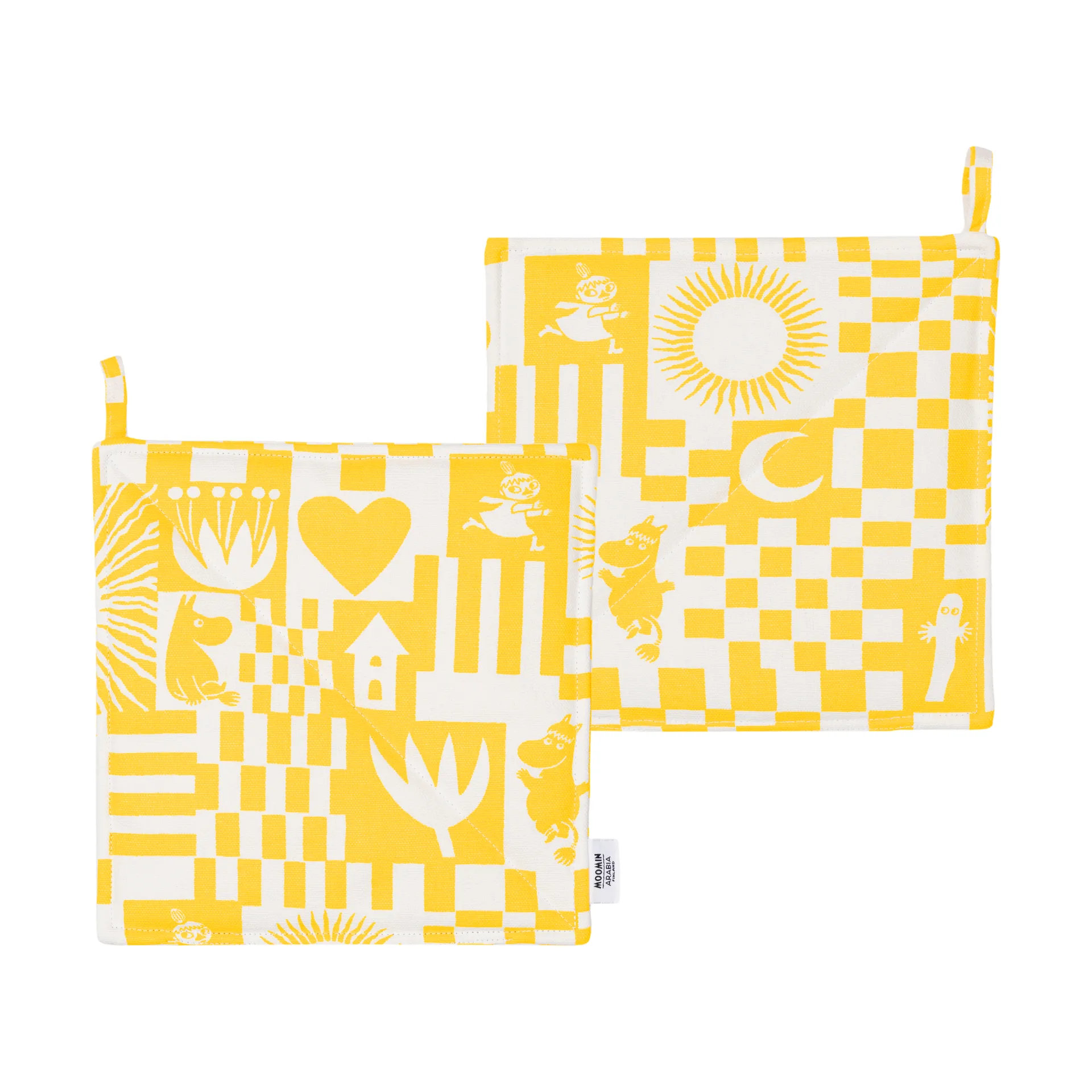 Juhla Muumi patalappu 22x22 cm 2-pack., Keltainen Moomin Arabia