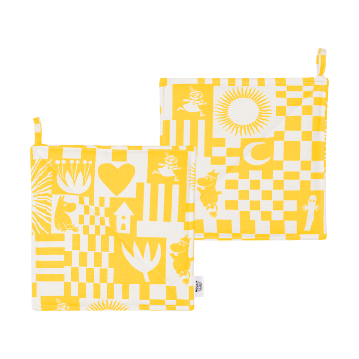 Juhla Muumi patalappu 22x22 cm 2-pack. - Keltainen - Moomin Arabia
