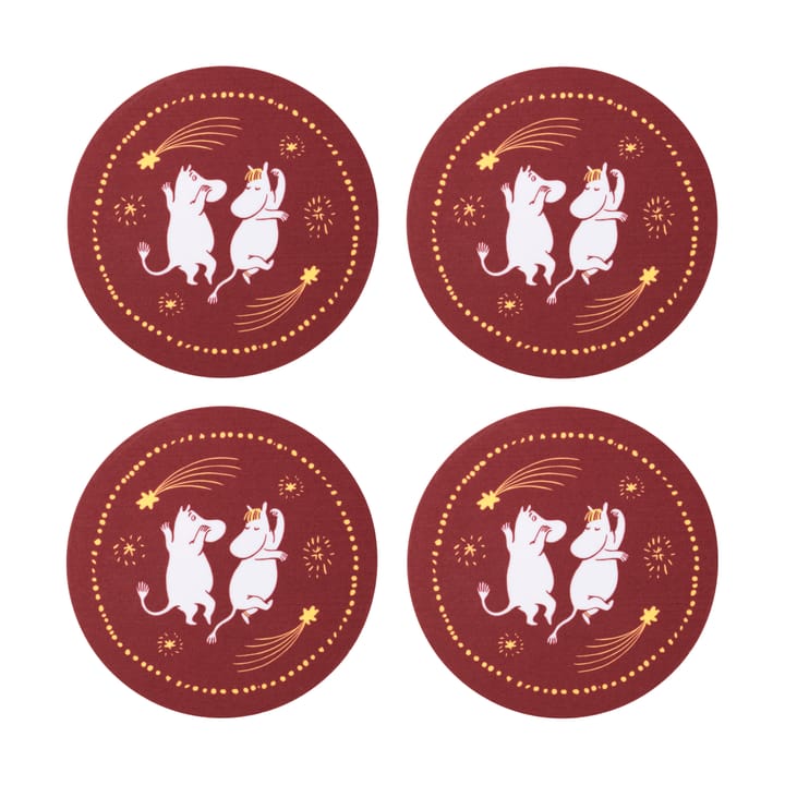 Juhlathetken Muumi lasinaluset 4-pack - Ø9 cm - Moomin Arabia