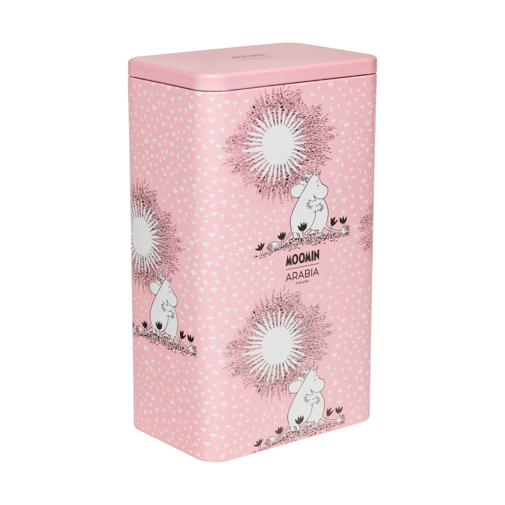 Kärlek muumi kahvipurkki 11,2x7,8x19,2 cm, Vaaleanpunainen Moomin Arabia