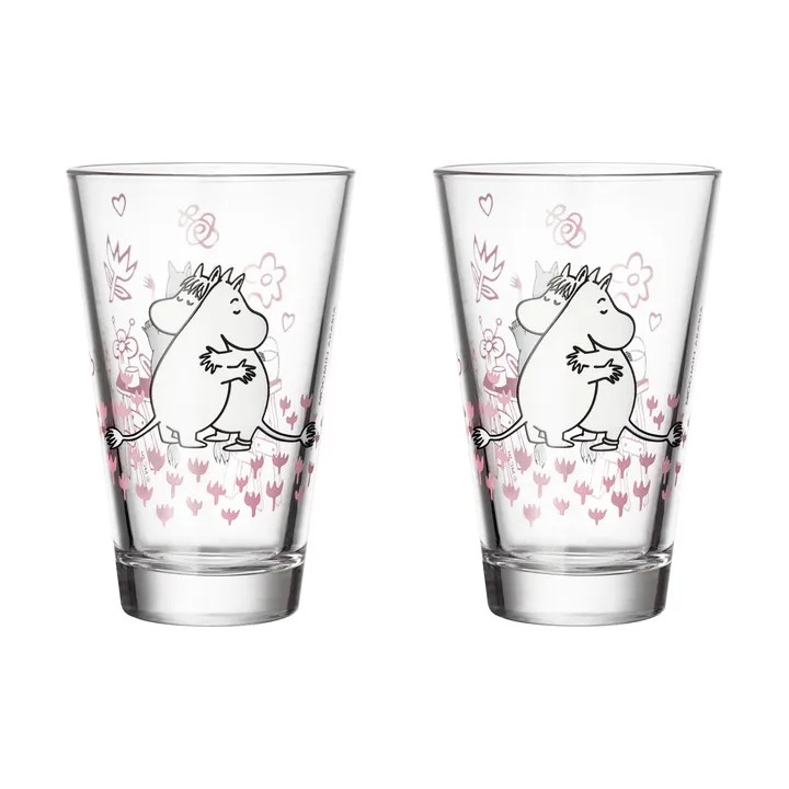 Kärlek Muumi-lasi 2-pack - kirkas - Moomin Arabia