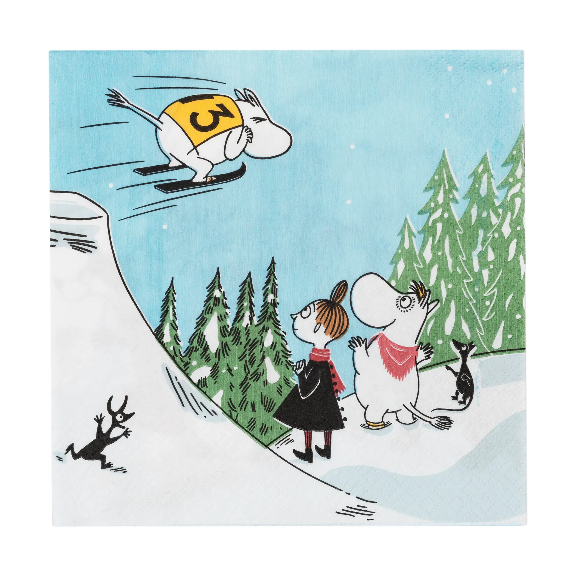 Moomin servetti 33x33 cm, Mäkihyppy Moomin Arabia