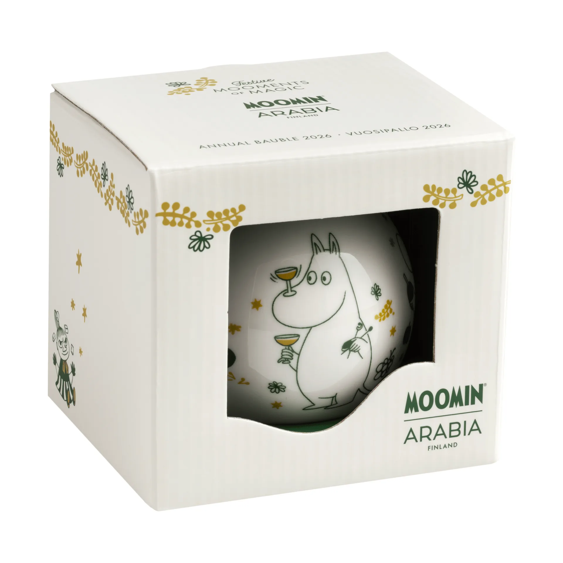 Mumin vuosipallo Ø8 cm, 2026, Rakkauslahja Moomin Arabia