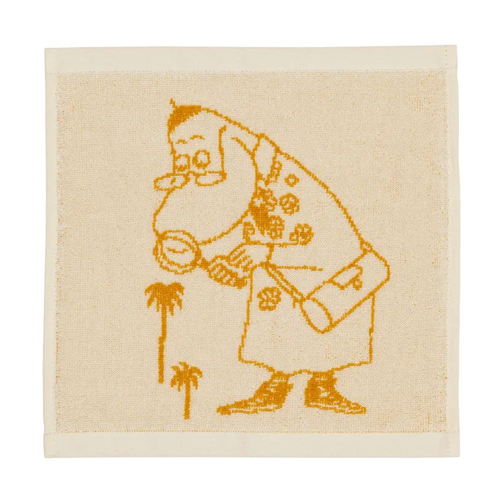 Muumi käsipyyhe 25x25 cm - Hemuli, okra - Moomin Arabia
