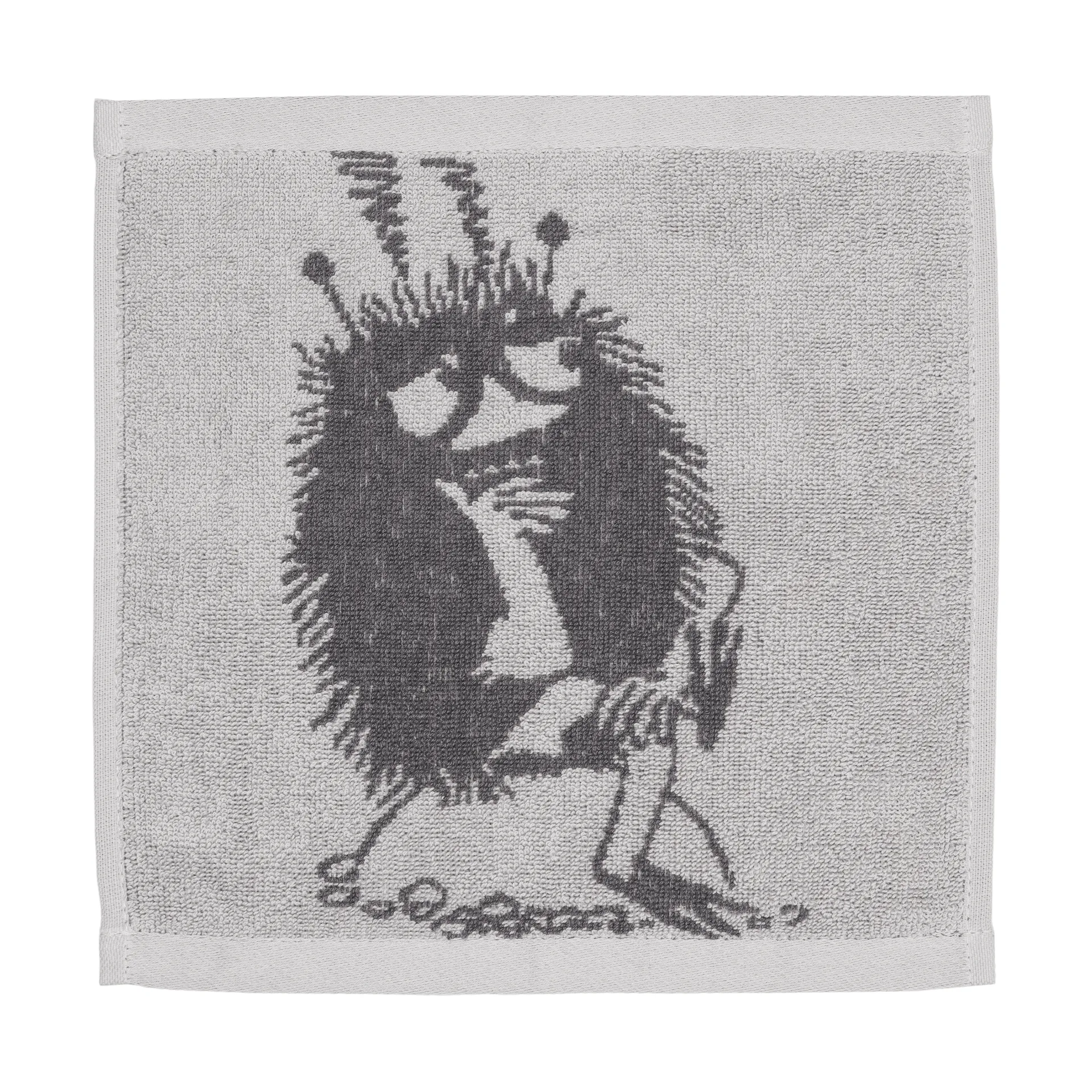 Moomin Arabia Muumi käsipyyhe 25x25 cm Stinky, harmaa
