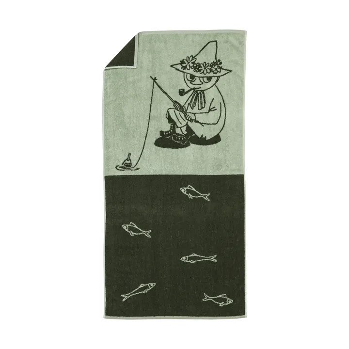 Muumi kylpypyyhe 70 x 140 cm - Nuuskamuikkunen vihreä - Moomin Arabia