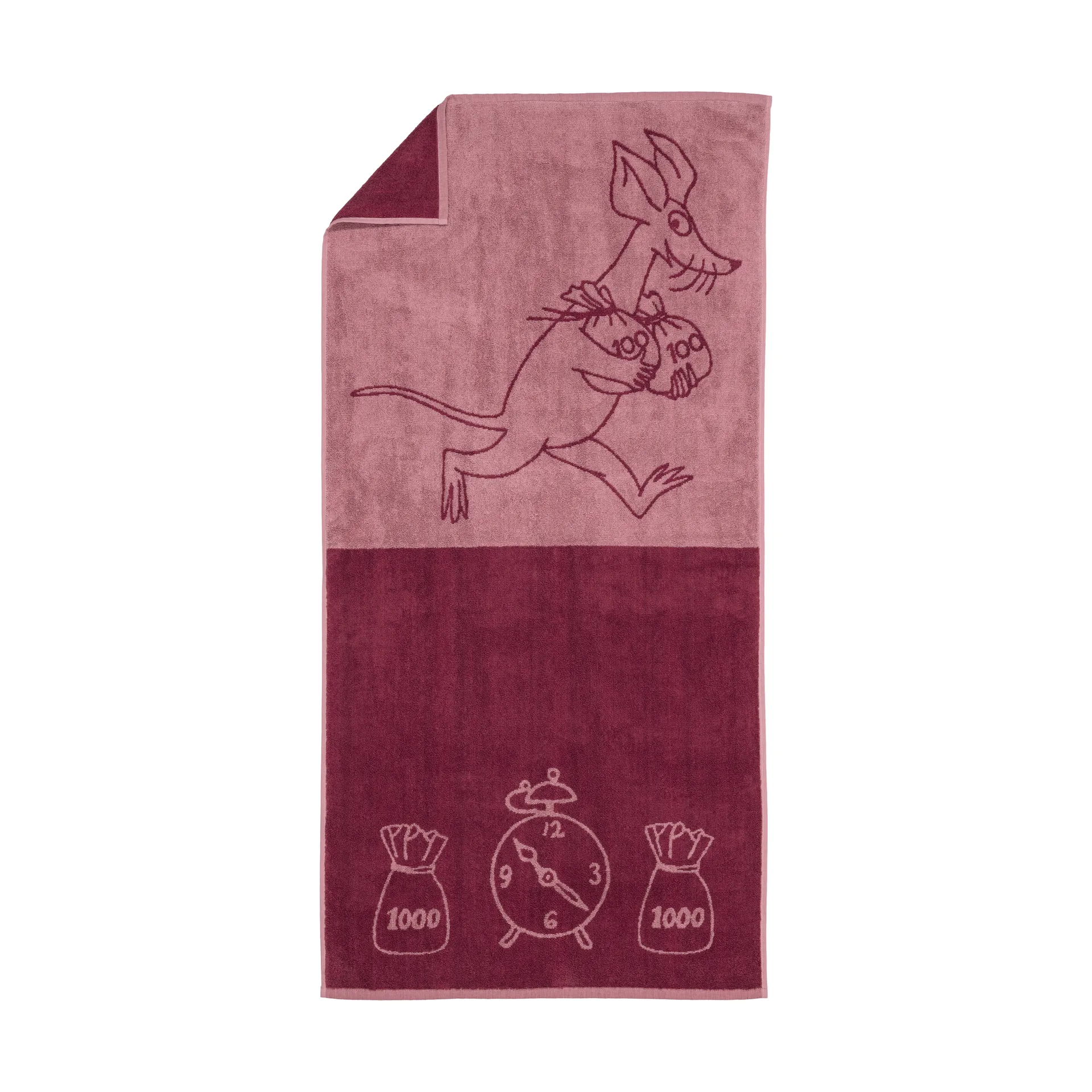 Moomin Arabia Muumi kylpypyyhe 70 x 140 cm Sniff, malva