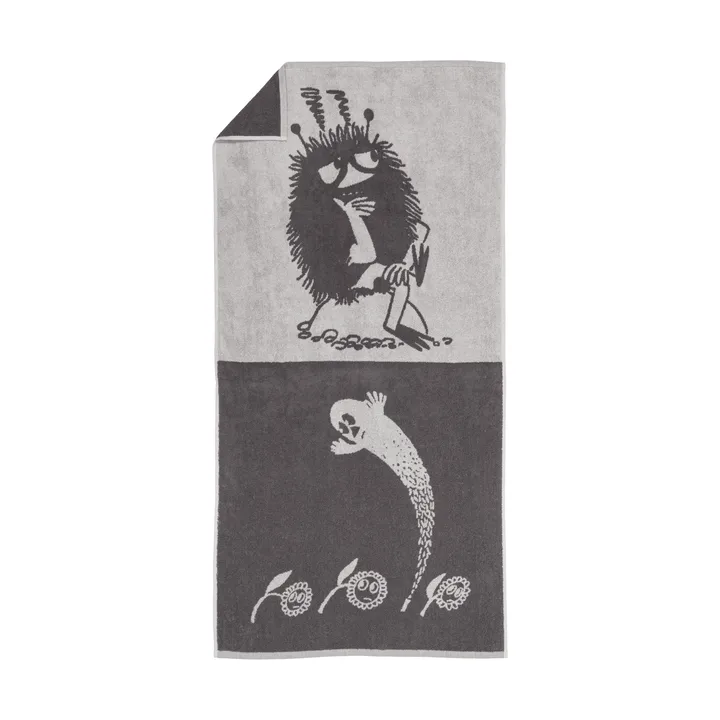 Muumi kylpypyyhe 70 x 140 cm - Stinky, harmaa - Moomin Arabia