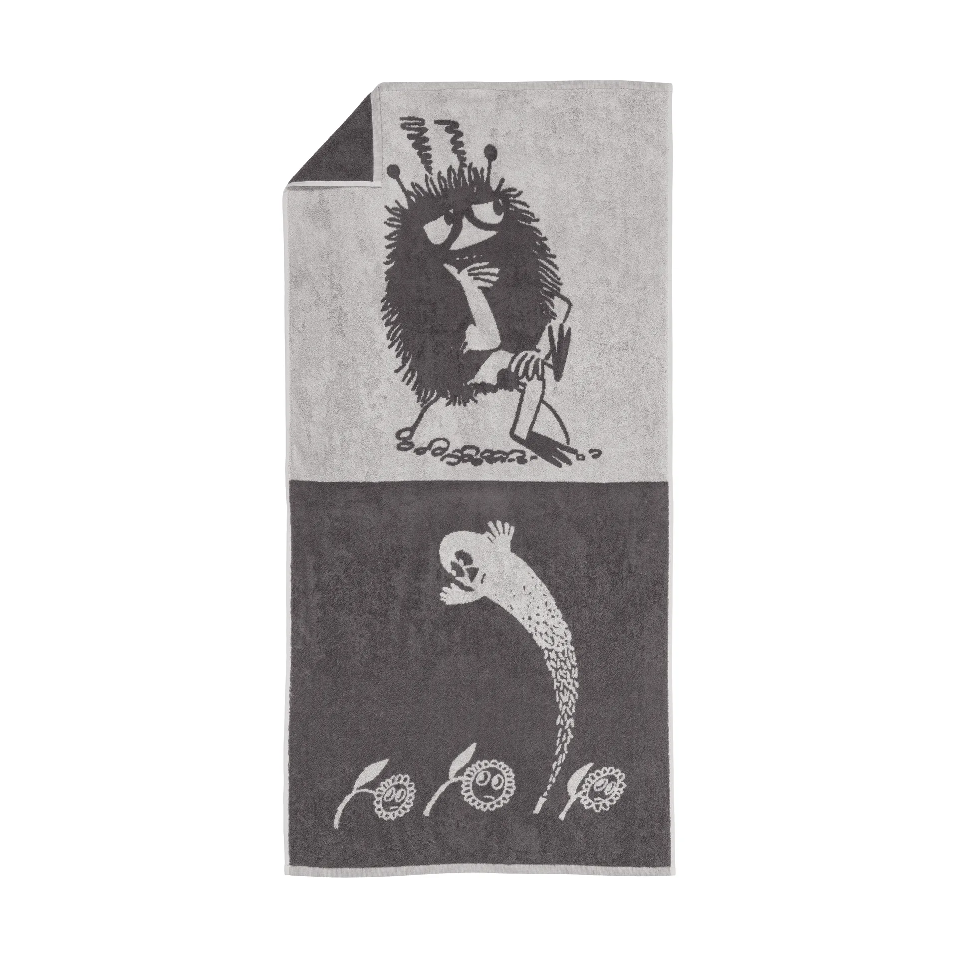 Moomin Arabia Muumi kylpypyyhe 70 x 140 cm Stinky, harmaa