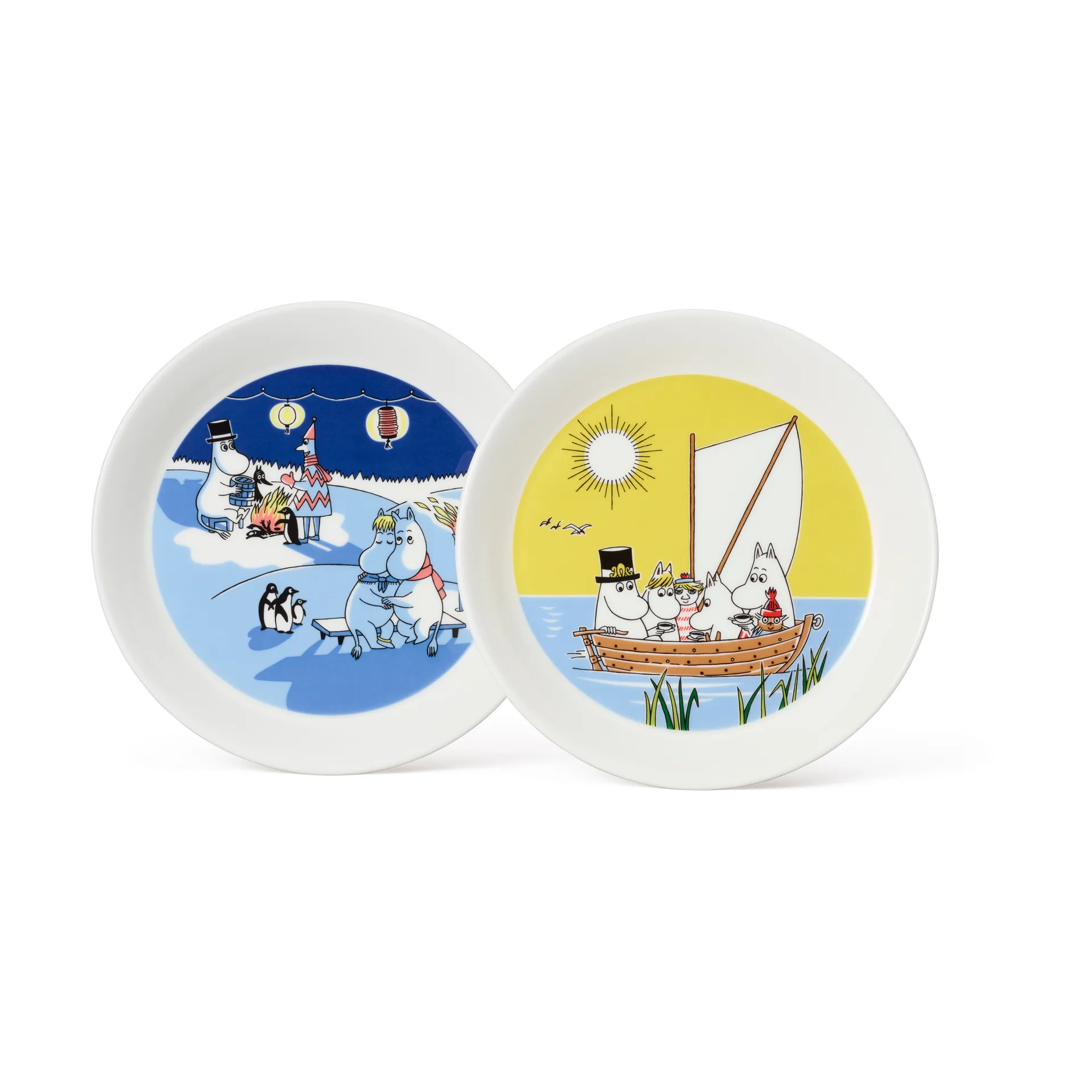 Muumi lautassetti Talvinuotio & Purjehtien 2 osaa
, 19 cm Moomin Arabia
