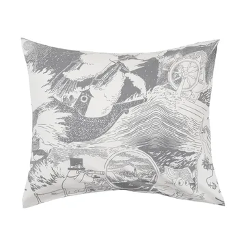 Muumi pussilakanasetti 150 x 210 cm - Purjehdus, harmaa - Moomin Arabia