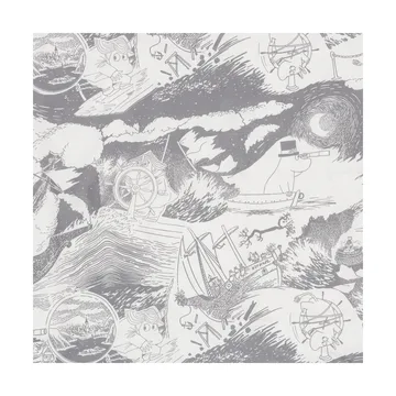 Muumi pussilakanasetti 150 x 210 cm - Purjehdus, harmaa - Moomin Arabia