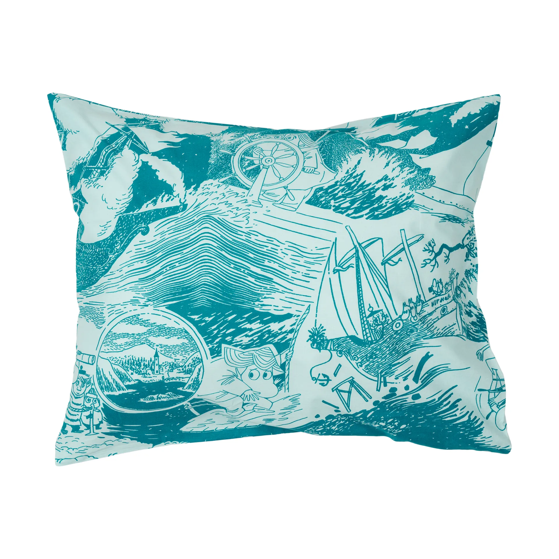 Muumi tyynyliina 50 x 60 cm, Purjehdus Moomin Arabia