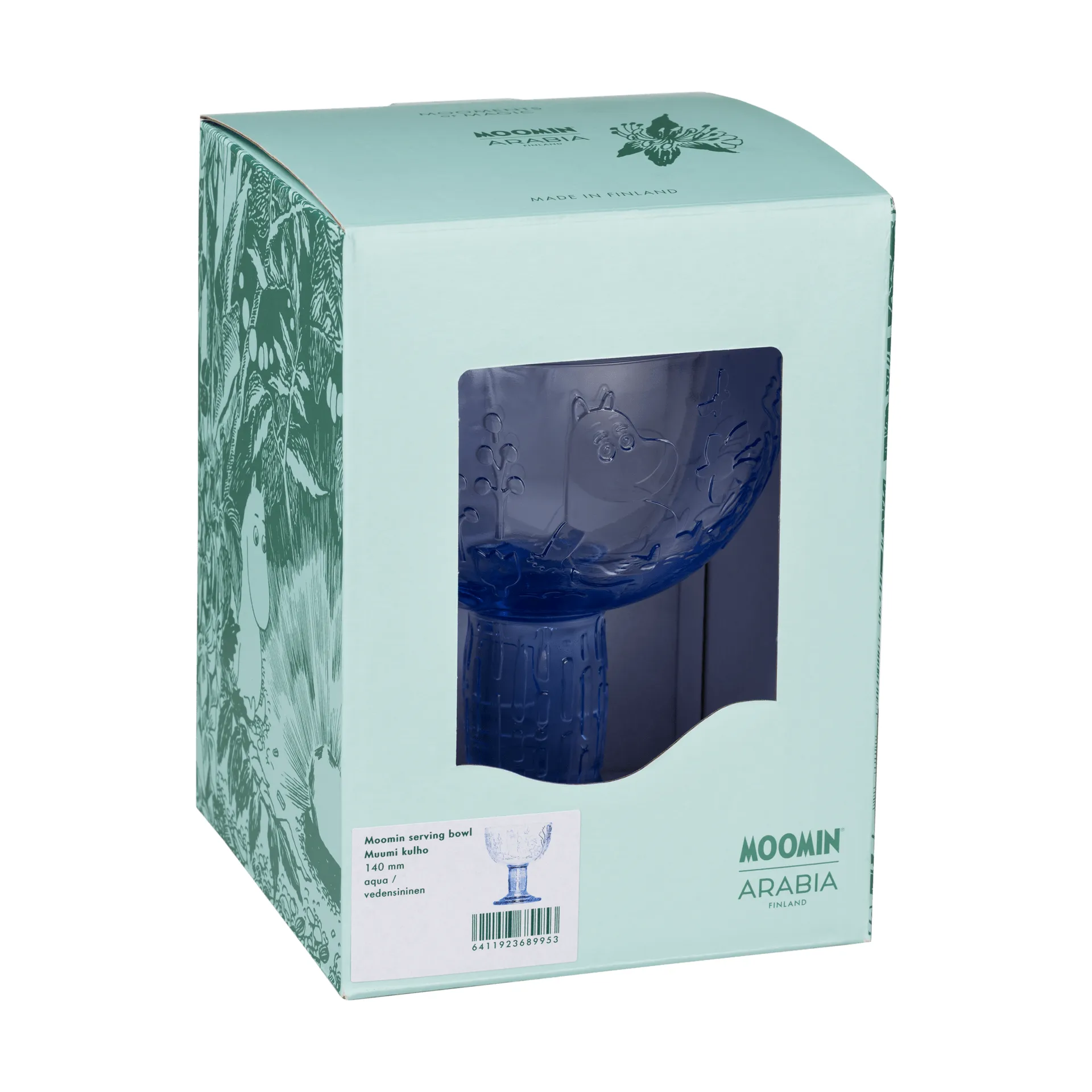 Mystiikan metsä Muumi kulho, Aqua, Ø14 cm Moomin Arabia