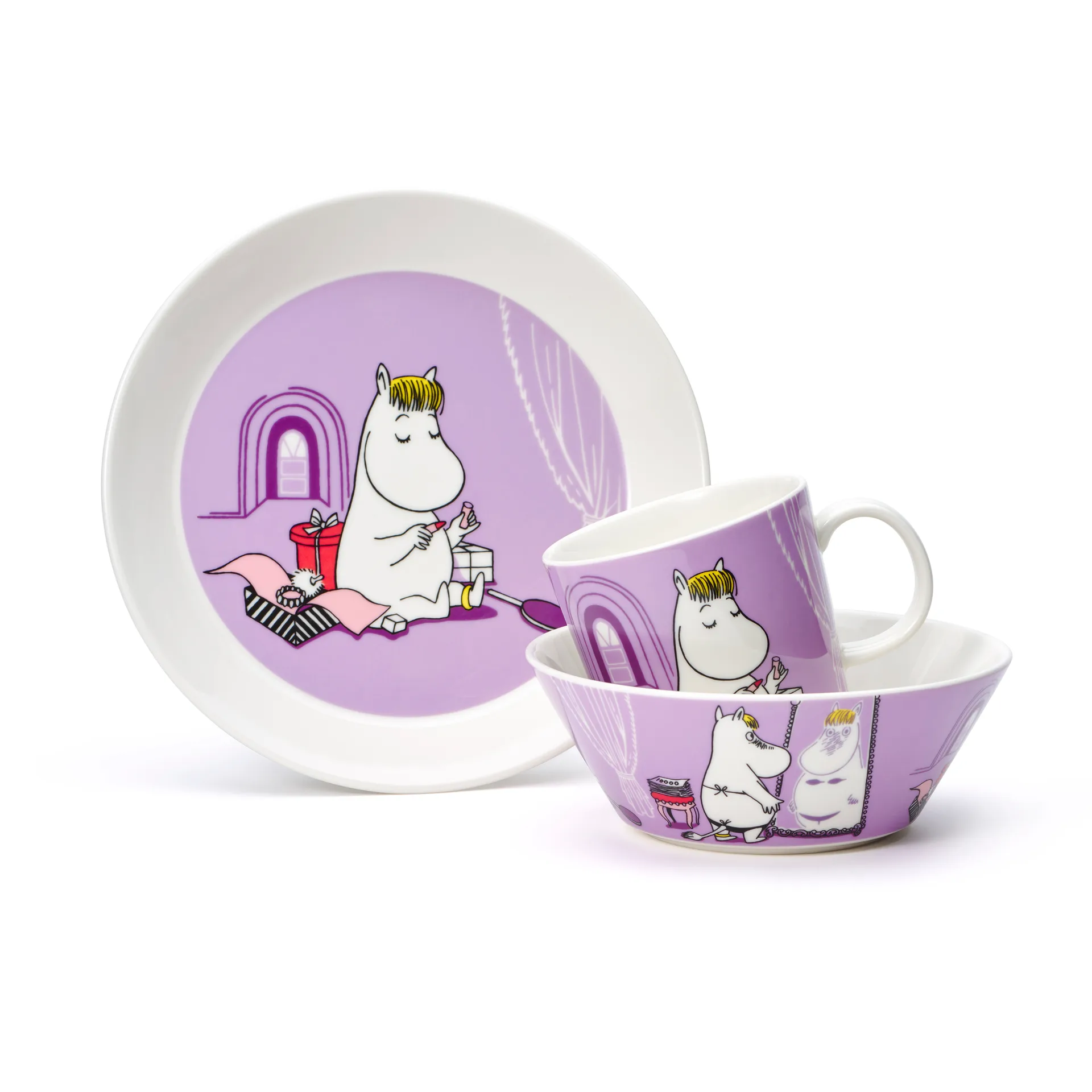 Niiskuneiti-muumikulho, purppura, purppura Moomin Arabia