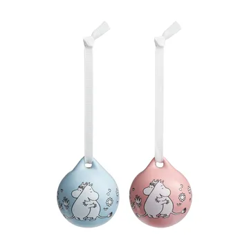 Rakkaus Moomin-joulupallo - Vaaleanpunainen-sininen, 5 cm, 2 kpl - Moomin Arabia