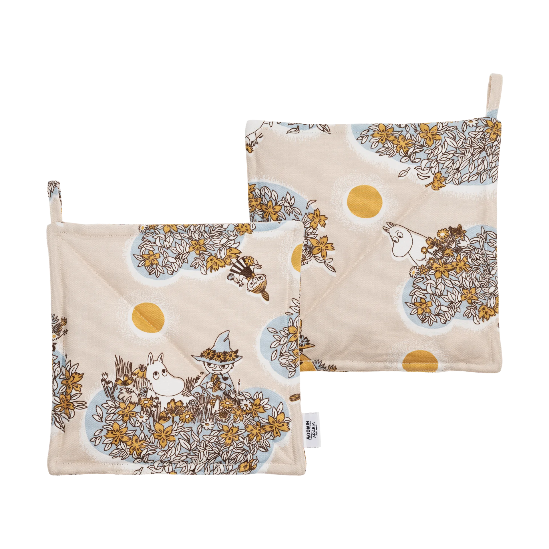 Sydänystävät Muumi patalaput 2-pack, 22x22 cm Moomin Arabia