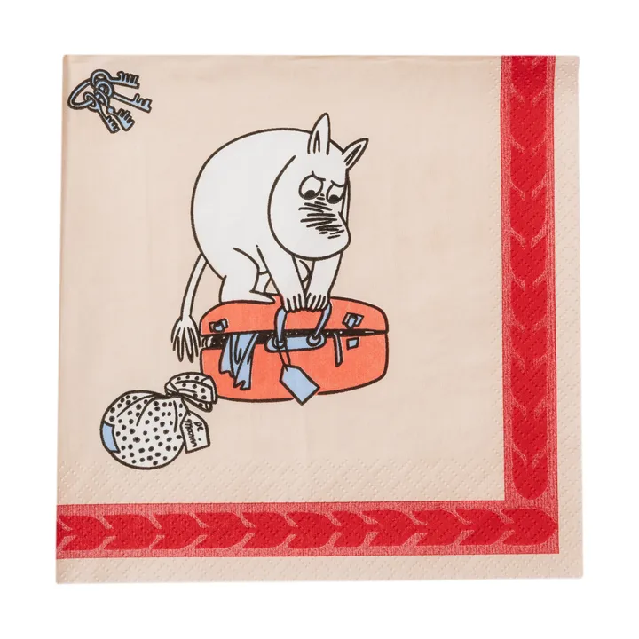 Valmiina lomalle Muumi paperiservietti 33 cm - 20 kappaleen pakkaus - Moomin Arabia