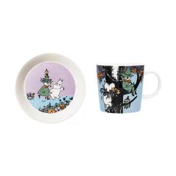 Ystävät ikuisesti Muumi-muki ja -lautanen - 2 osaa - Moomin Arabia