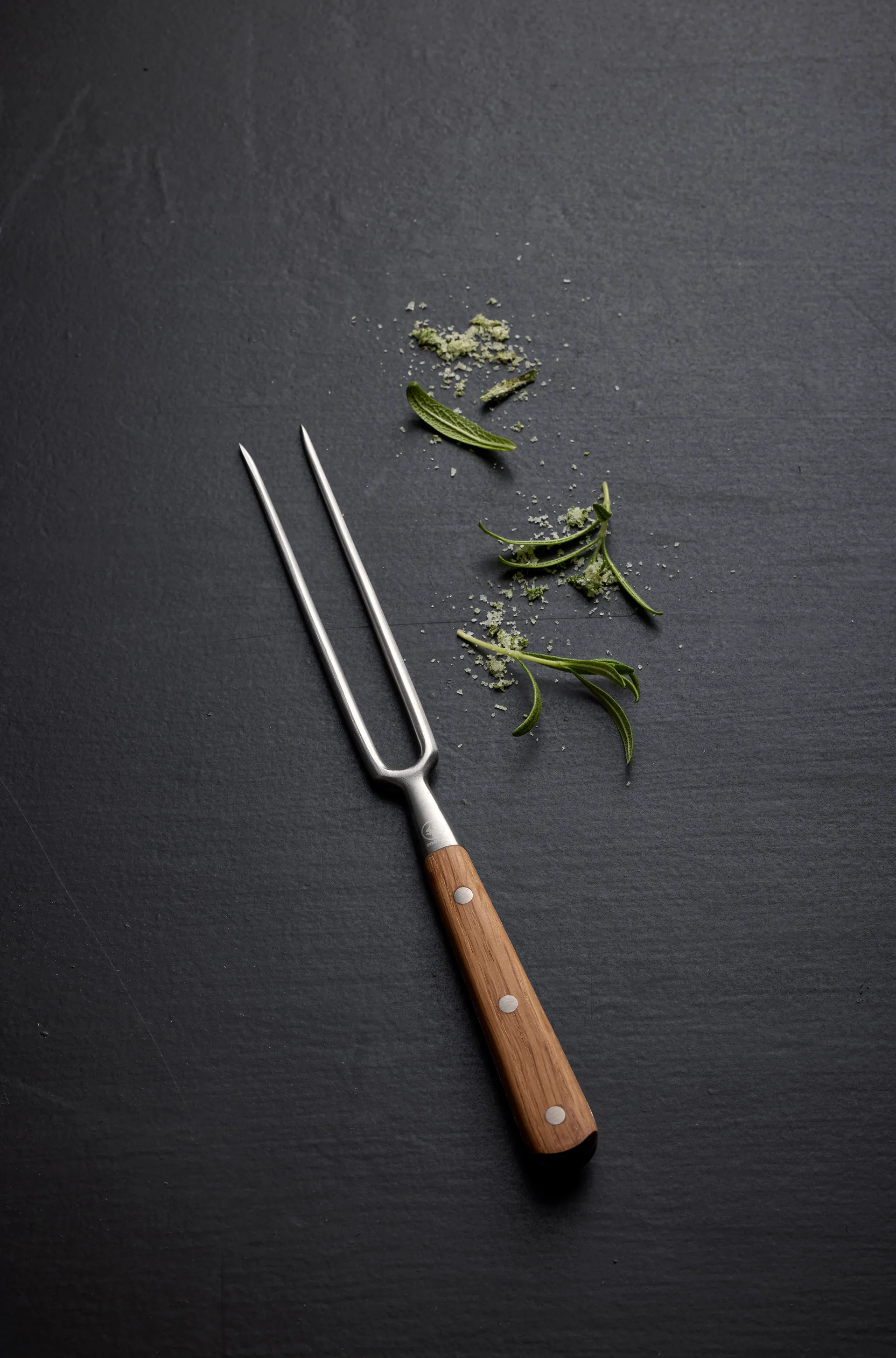 Foresta paistihaarukka 28 cm, Ruostumaton teräs-tammi Morsø